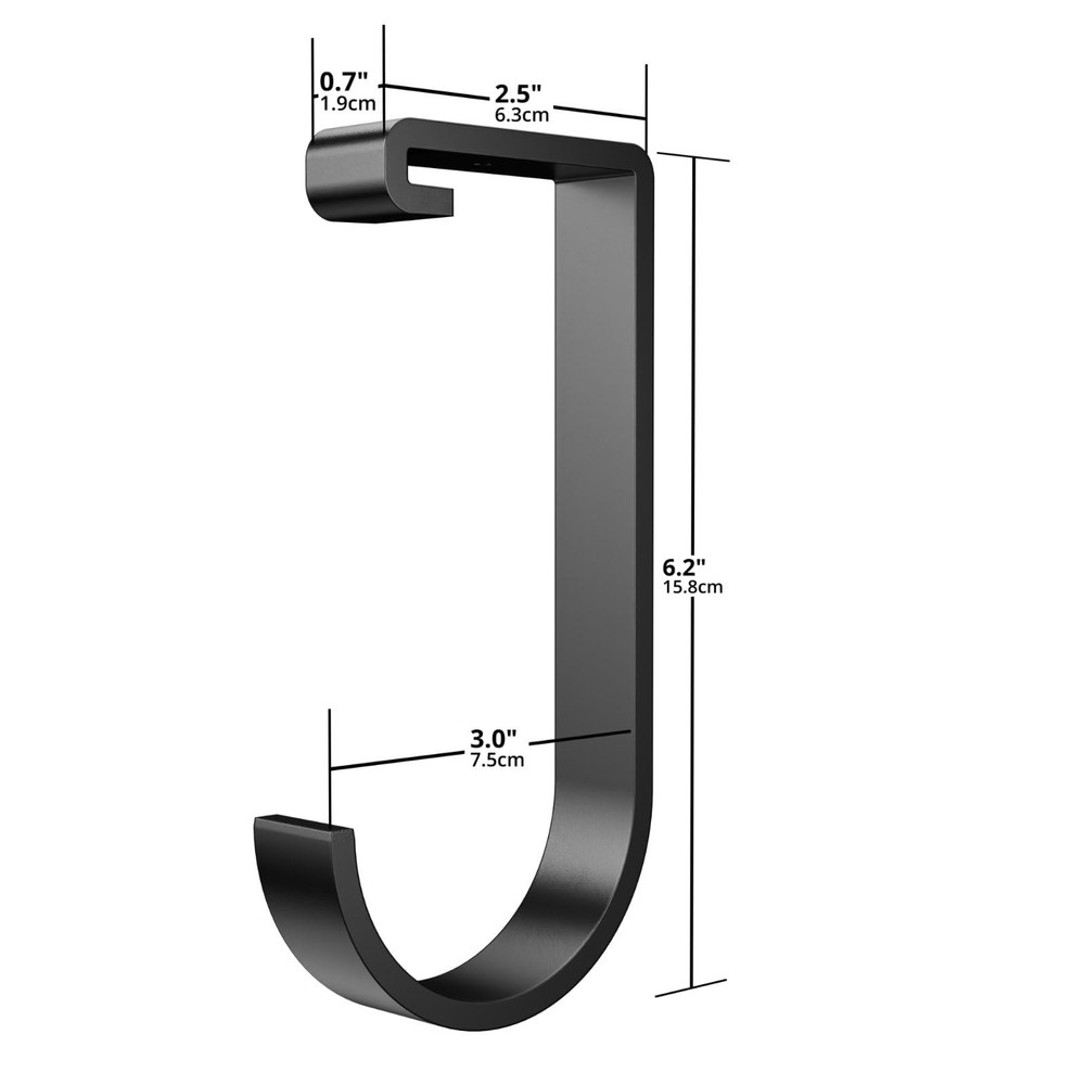 Heavy-Duty 4-Pack Overhead Garage Ceiling Storage Hooks, Add-On Storage Flat ...