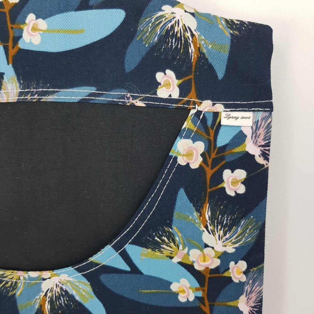 Peg Bag Handmade Navy Blue Floral Patterned Lined Laundry Clothes Peg Holder