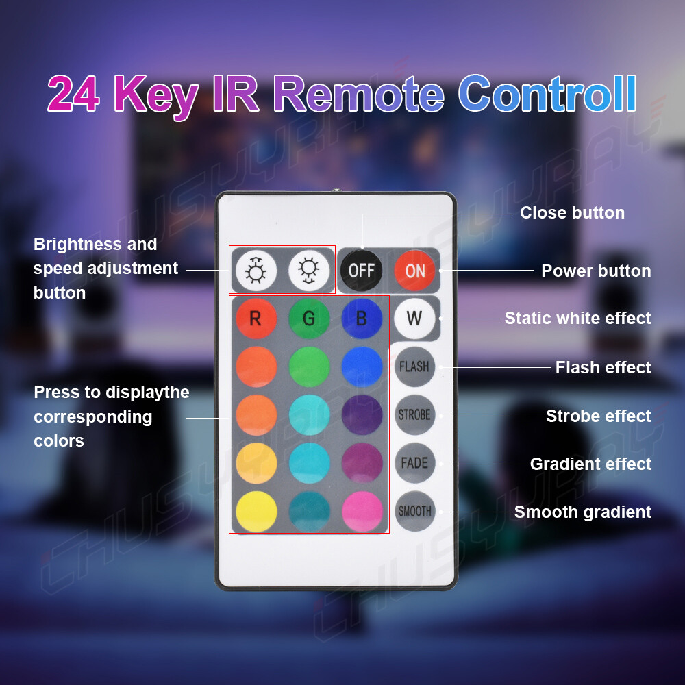16.4Ft Billiard pool table decorative RGB Lights Remote Control light strip