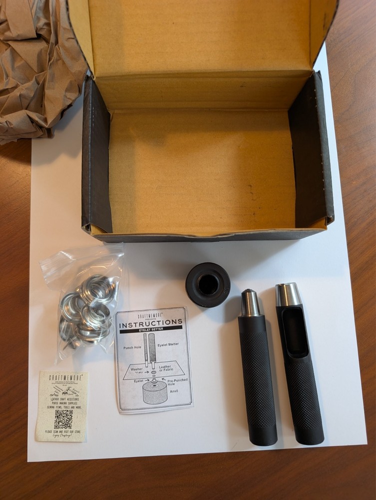 CRAFTMEMORE 5/8" Grommet Tool Kit Eyelet Setting Tool Grommet Setter Hole Punch