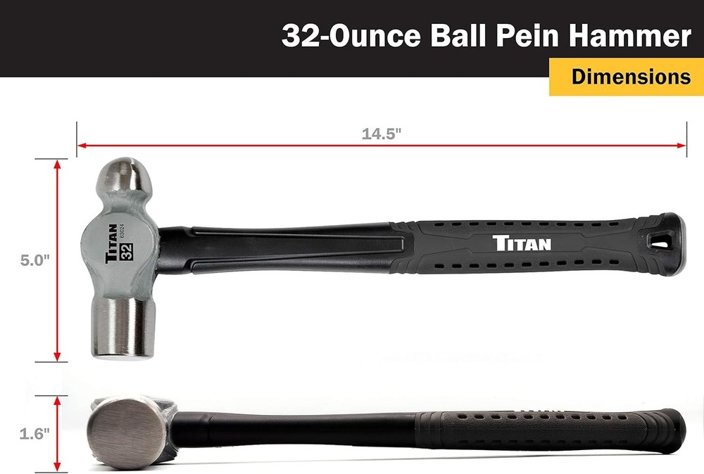63024 32oz 2lb Ball Peen Hammer