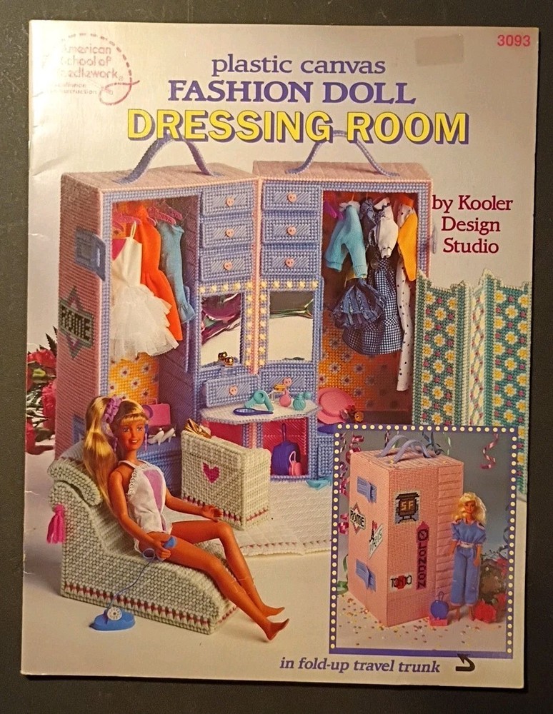 DRESSING ROOM Fashion Doll Plastic Canvas Patterns Kooler Design Studio