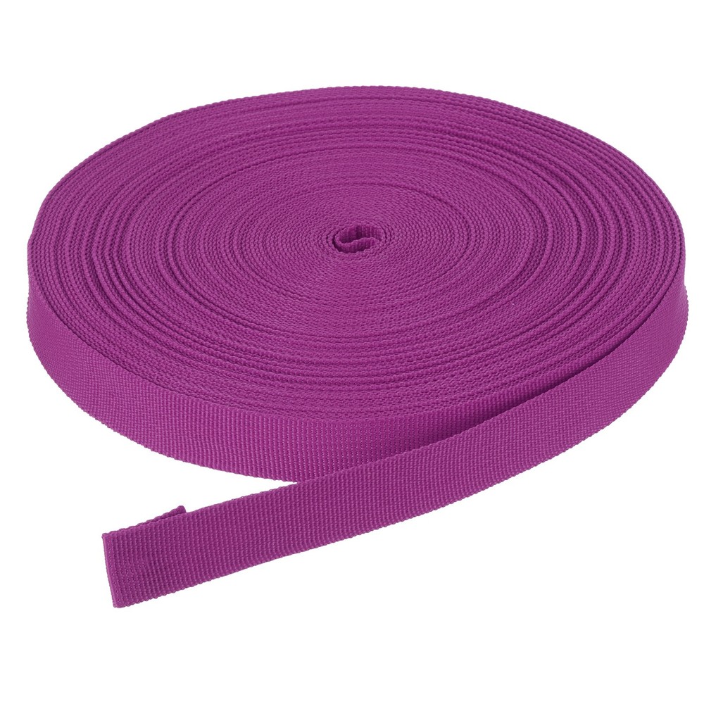 10Yard x 3/4" Width Nylon Webbing Strap Poly Flat Webbing Strapping Purple Red
