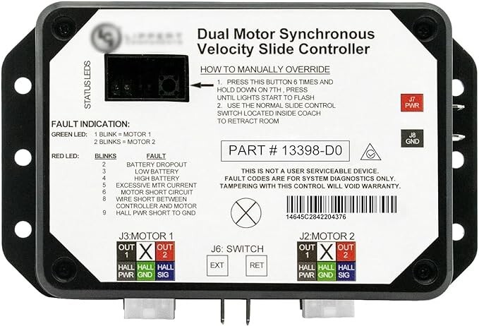 13398-D0 Dual Synchronized Speed Slide Controller, Compatible with Lippert on RV