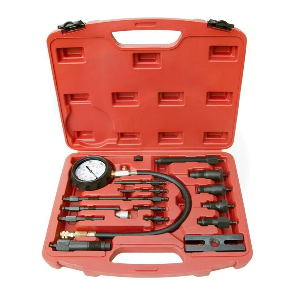 Professional Diesel Engine Cylinder Compression Tester Kit With Case 0-1000PSI