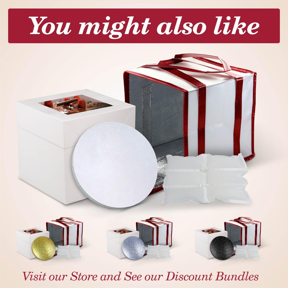 10" Silver Round Cake Board 1/2" Thick Sturdy Drum for Cake Display