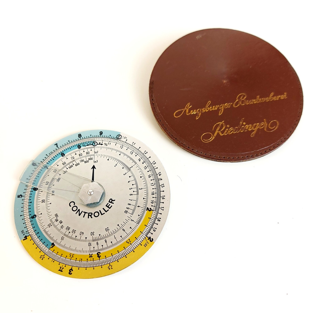 Vintage Circular Slide Rule, CONTROLLER Munchen 15, made in Germany 1960s