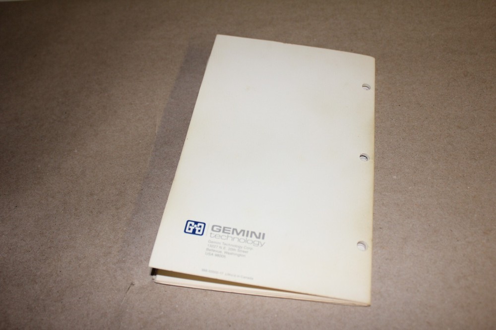 2 VINTAGE COMPUTER MANUAL GEMINI EMULATOR & SOUND BOARD ORIGINAL