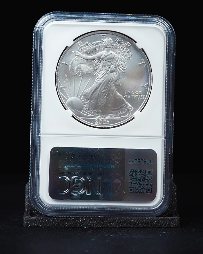 2003 Silver Eagle | Mint Error MS69 Reverse Struck Thru