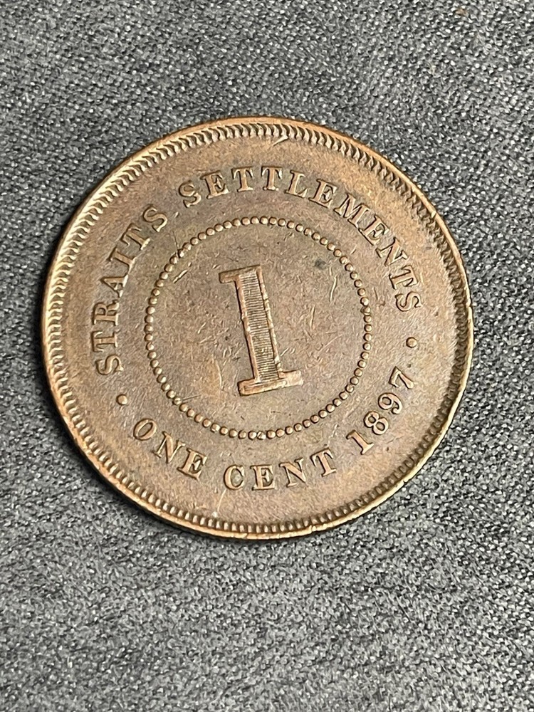 1897 STRAITS SETTLEMENTS ONE CENT 1C (#333)