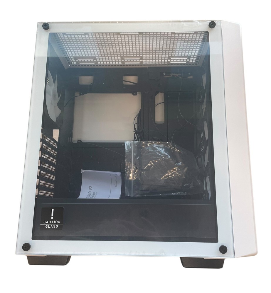 Deep Cool CC560WH V2 White Mid-Tower Computer Case (E88)