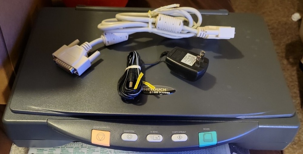 Visioneer One Touch 8100 Scanner, Data and Power Cables