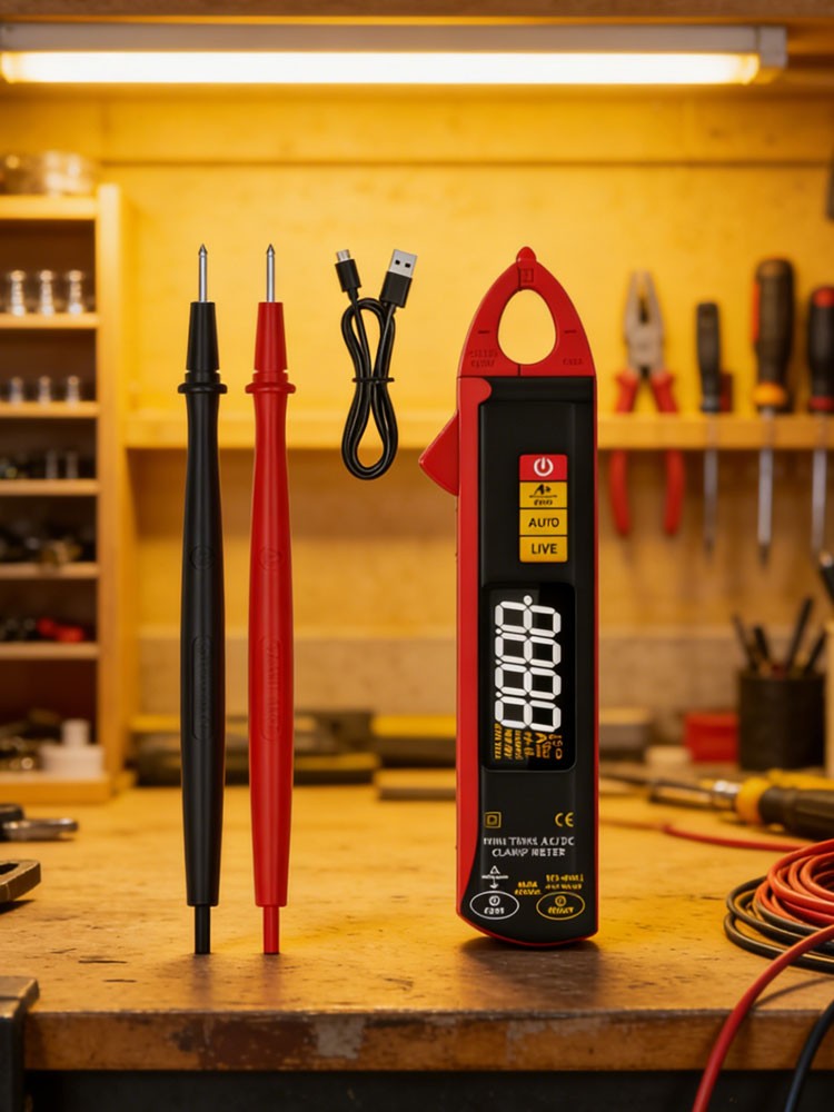 BSIDE UX1 Mini Clamp Meter Digital AC DC Current Voltage Temperature Multimeter