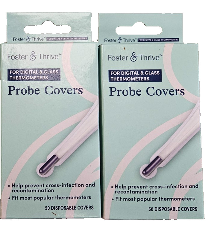 F&T Probe Thermometer Covers, Universal for Standard Thermometer, 50ct (2 boxes)