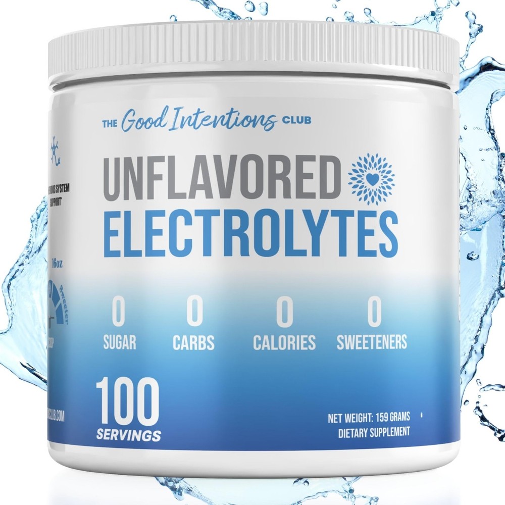 Electrolyte Powder Unflavored - 100 Servings - Sugar Free, Zero Carbs, Zero