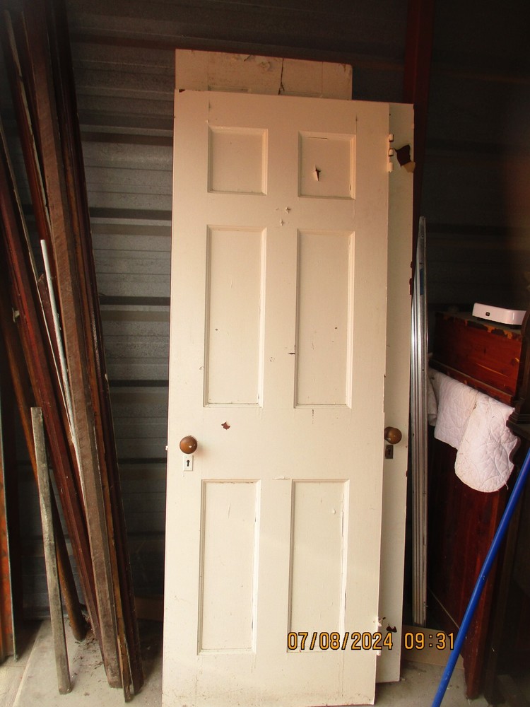 ANTIQUE VINTAGE 6 PANEL SOLID WOOD INTERIOR DOOR   WE SHIP!!!!!