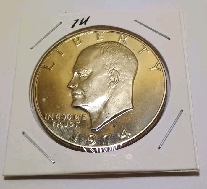 1974 S Eisenhower Gem Proof Clad Dollar