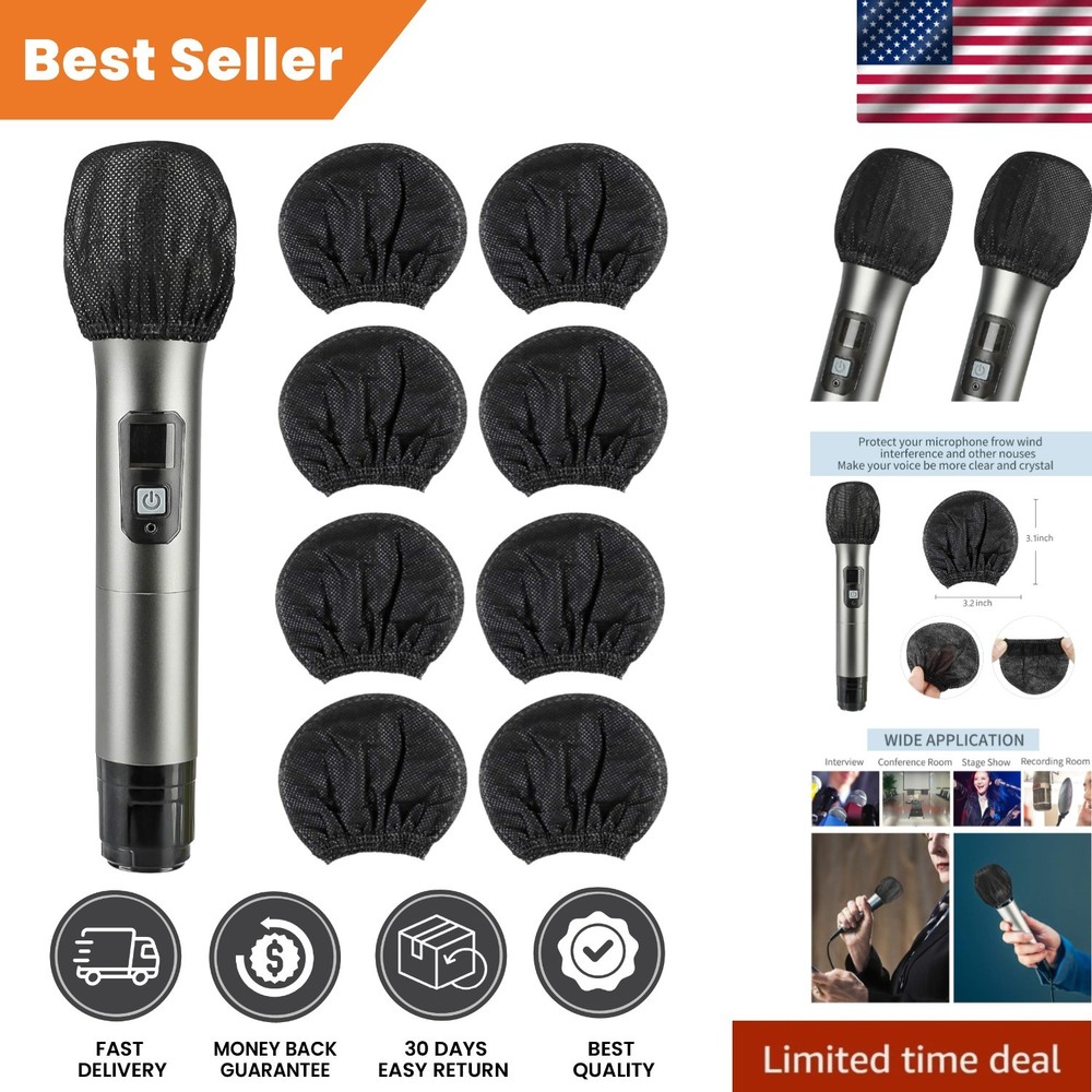 200 Pcs Disposable Microphone Covers - Non-Woven Windscreen for Performances