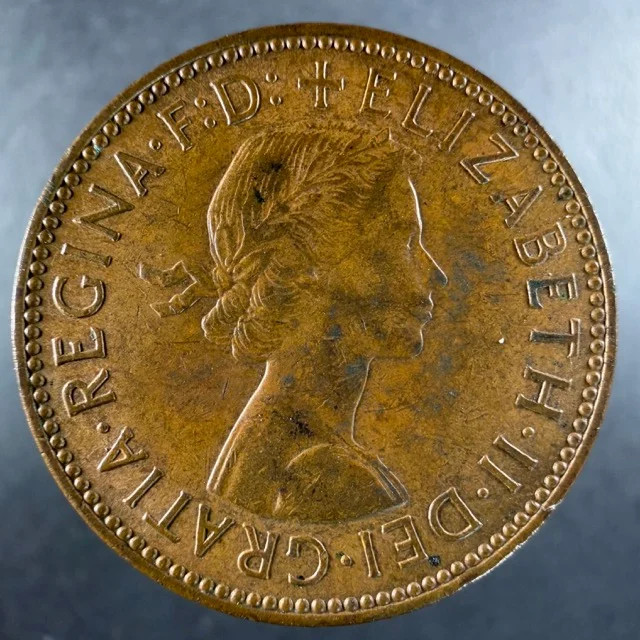 1966 Great Britain Half Penny Bronze Golden Hind Choice Example