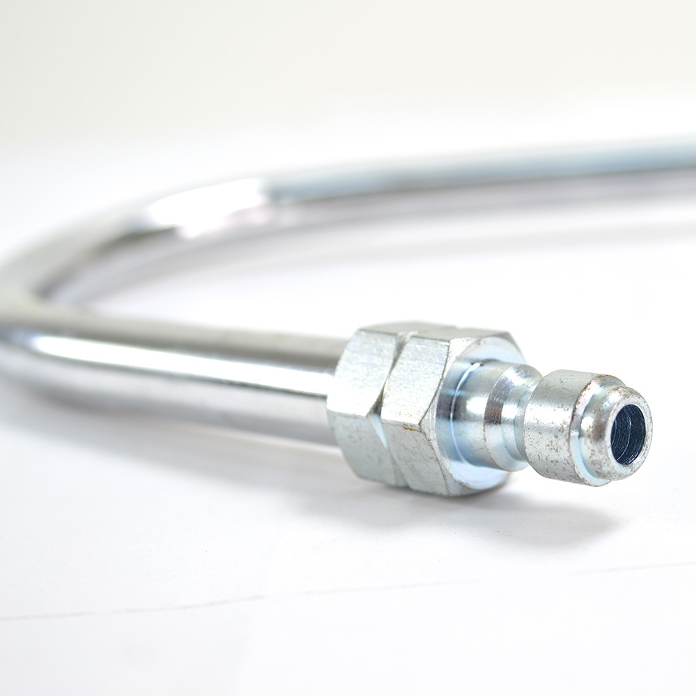 12" Chrome Gutter Cleaner Attachment Coupled with 1/4" Brass Quick Coupler 1/4"