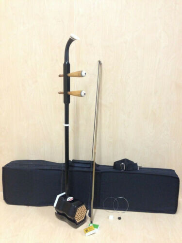 Erhu, Chinese 2-stringed Fiddle, Solid Timber Body,Neck+ Foam Case, Extra String