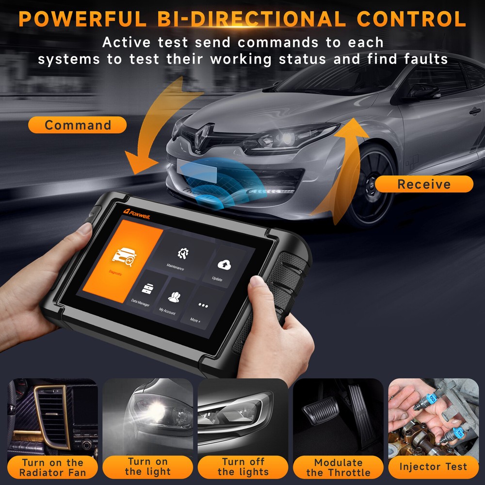 Foxwell NT809 TS Bidirectional Scanner OBD2 TPMS Programmer Tool Code Reader