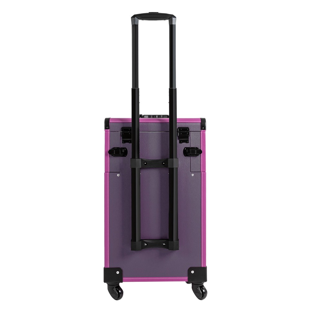 Rolling Makeup Case Beauty Organizer Box Lockable Cosmetic Case Trolley