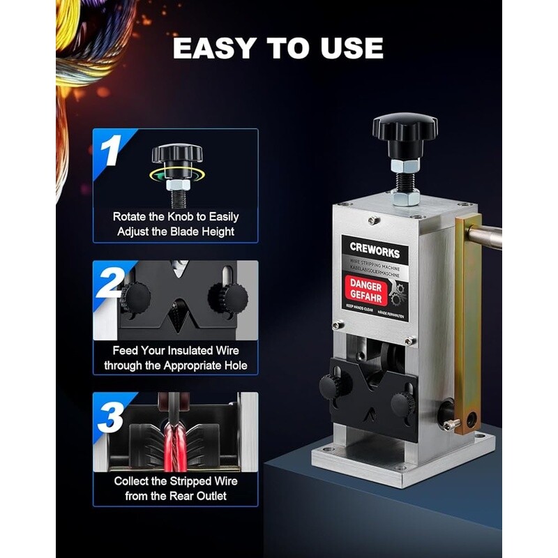 Manual Wire Stripping Machine Tool Drill Powered Cable Stripper Scrap Wire New