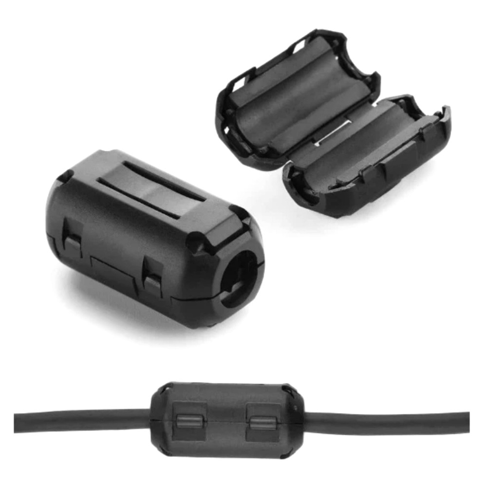 10PCS Ring Core Ferrite Clips Reduce Electromagnetic Interference Improve Signal