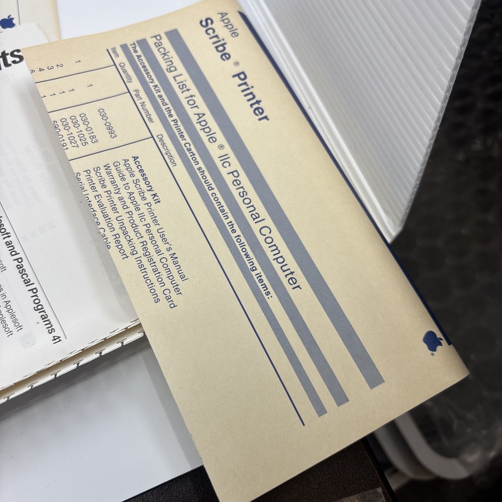 Vintage Apple IIc Scribe Printer Accessory Kit See Photos