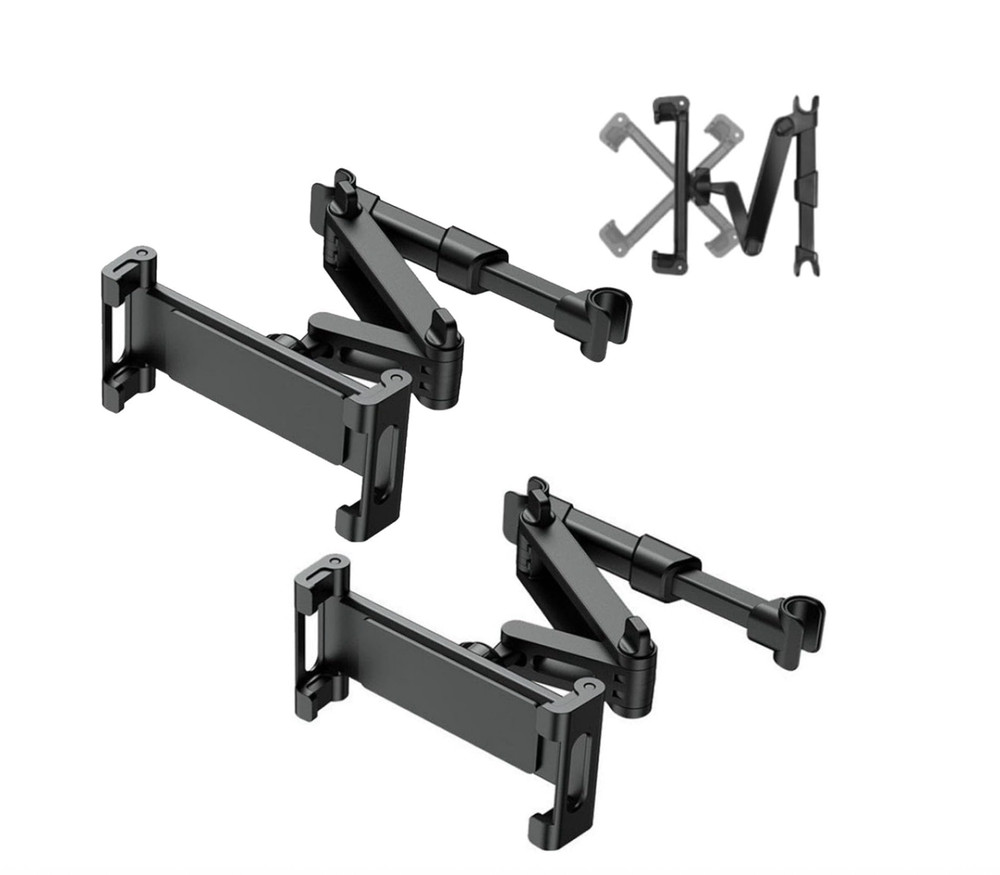 Car Headrest Tablet Holder Mount Adjustable 360 Rotation