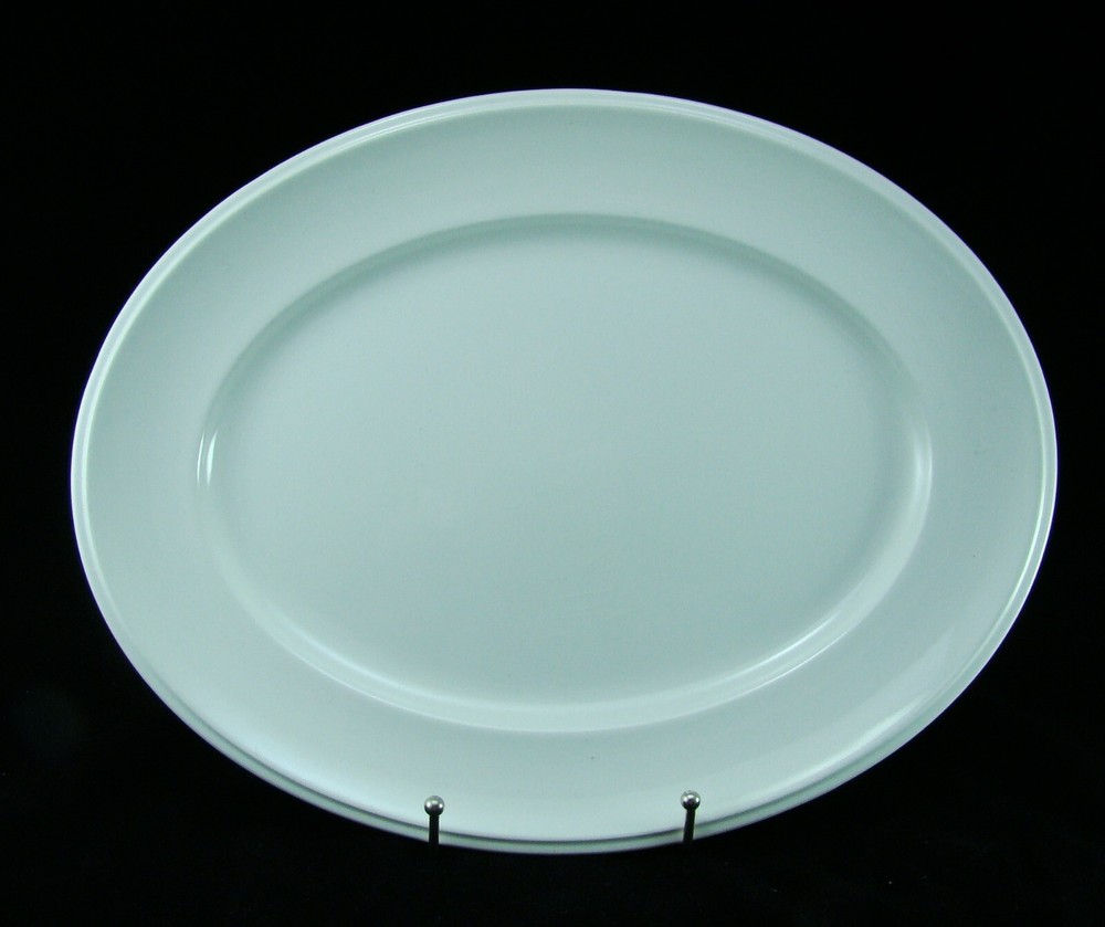 Johnson Ironstone COLONIAL WHITE 12 3/8" Oval Platter Crazed