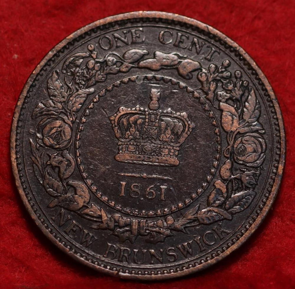 🇨🇦 1861 New Brunswick Canada One Cent Coin