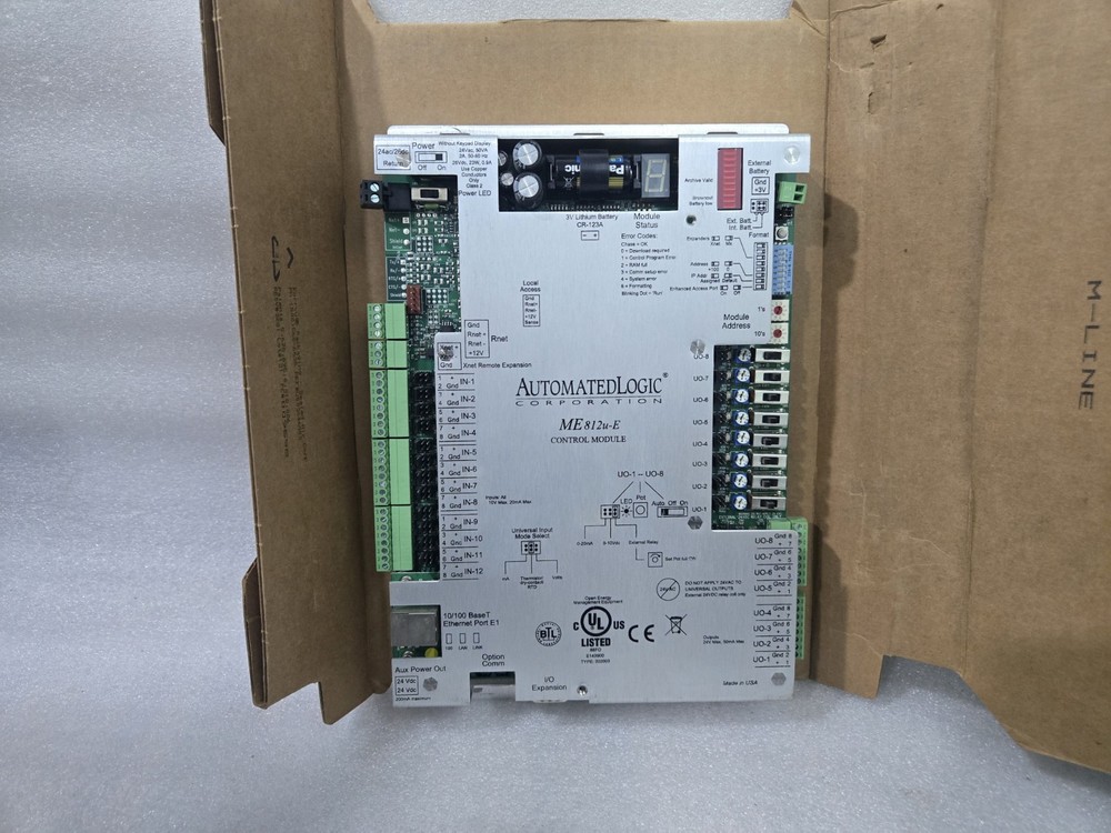 NEW OPENBOX AUTOMATED LOGIC ME812u-E CONTROL MODULE FAST SHIP