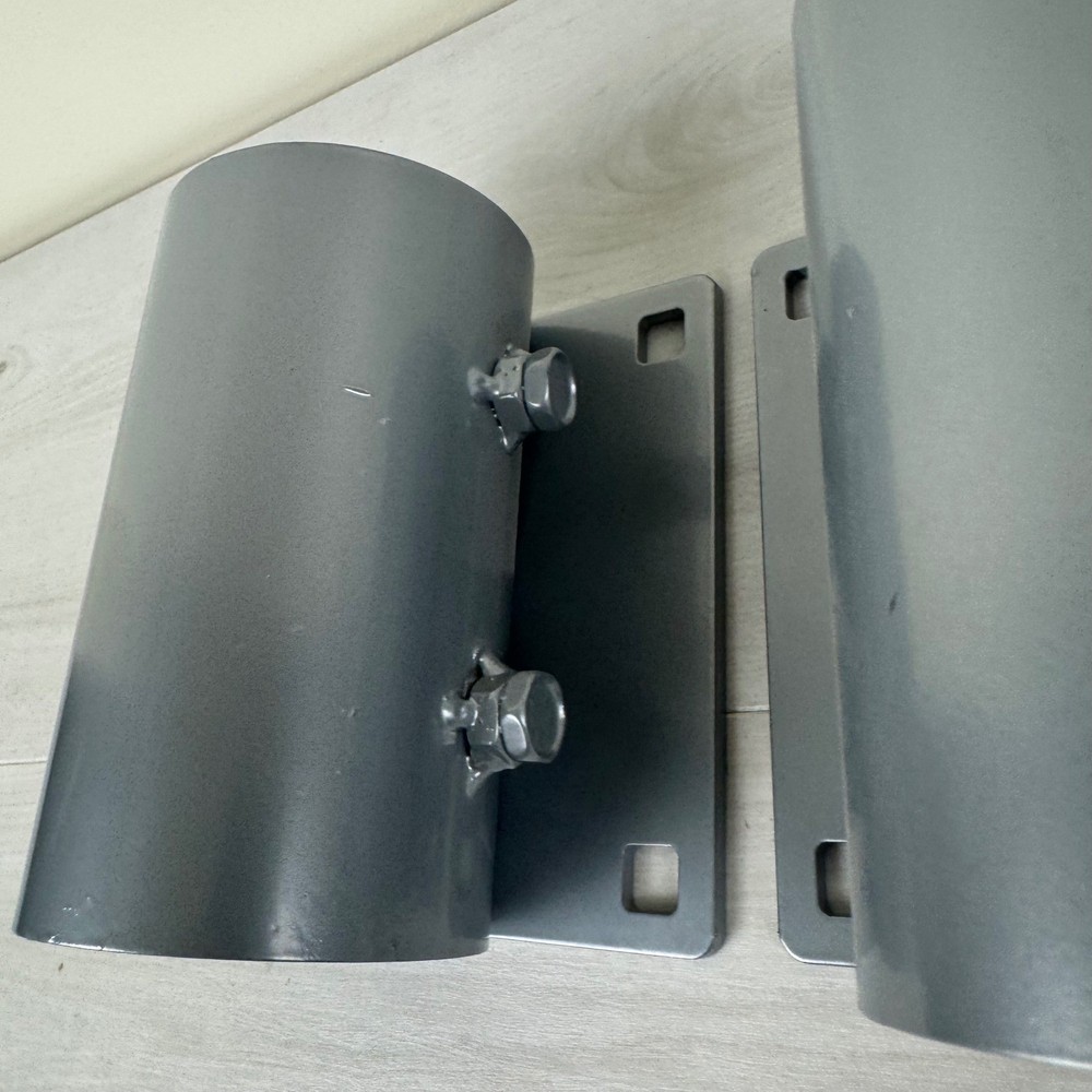 4 Pack Dock Hardware Brackets Side Leg Pipe Holder Galvanized 3 Inch