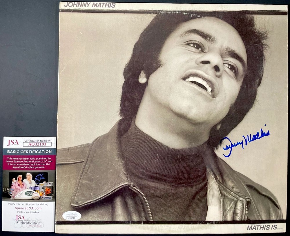 Johnny Mathis Signed Mathis Is... Vinyl Record LP Autograph Columbia JSA COA