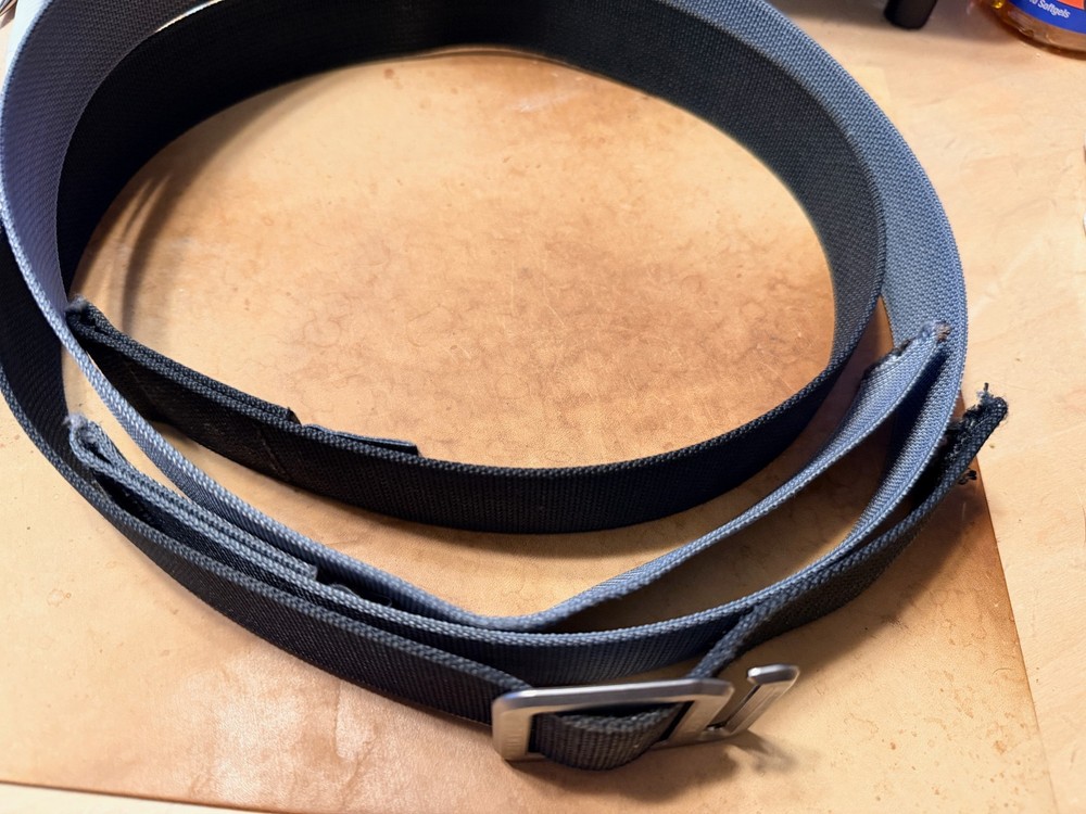 Titanium Ti Hook Elements EDC Belt single layer black webbing Carbon Tactics