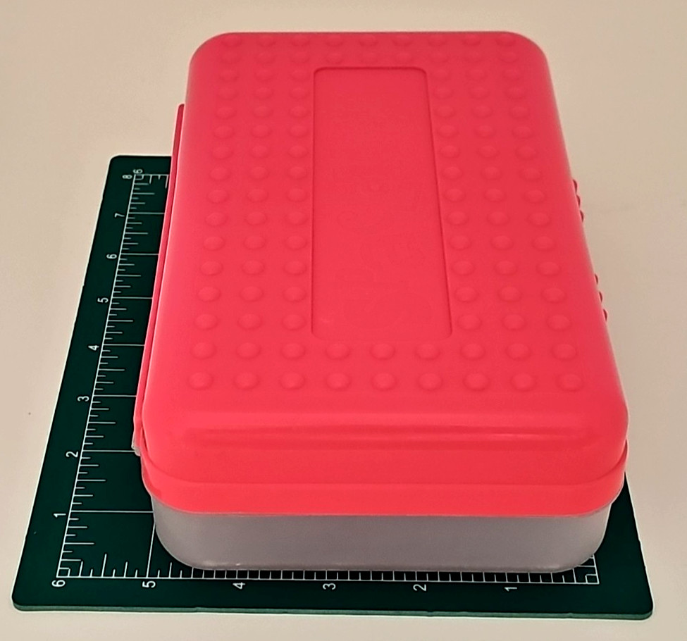 Vtg. Pink SPACEMAKER Pencil Box Eldon Storage Container