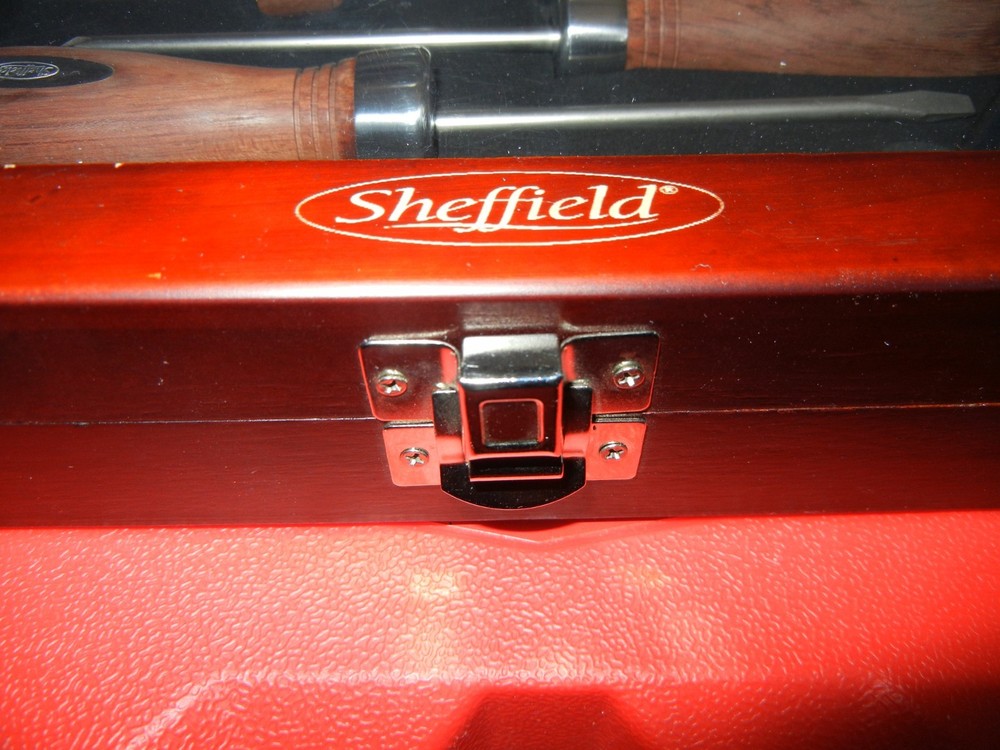 Sheffield  Wood Handle Screw Driver Set New.