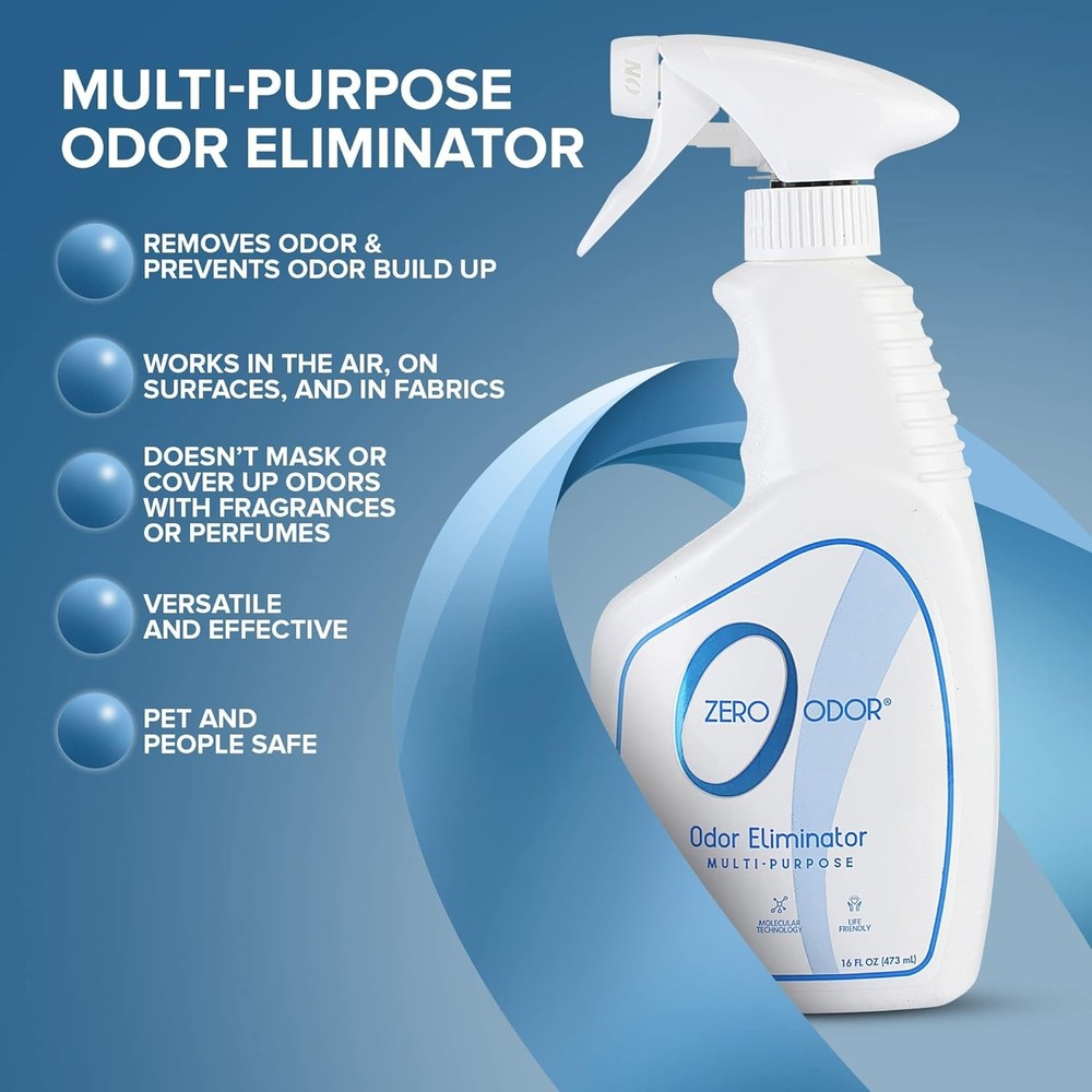 16oz Multi-Purpose Odor Eliminator - Unscented, Biodegradable Spray for Home