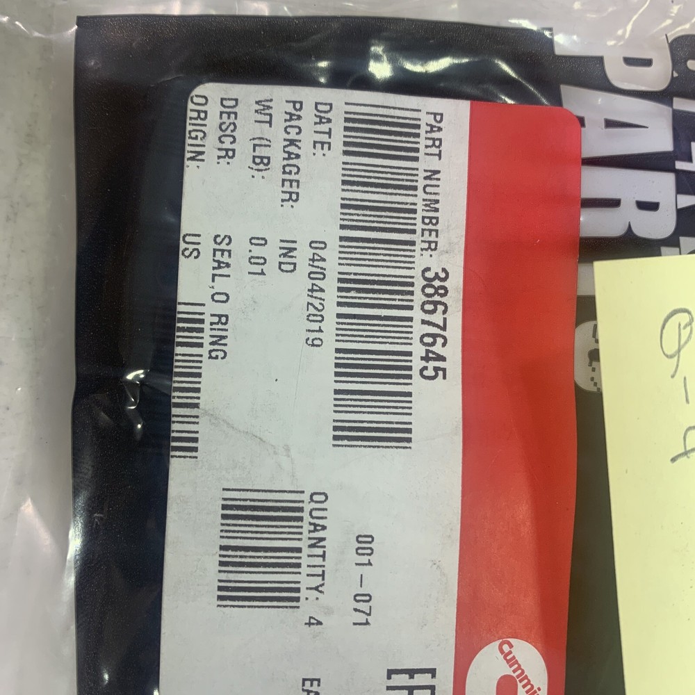 cummins o ring seal 3867645