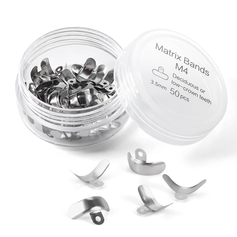 Dental Matrix Bands Deciduous/Premolar/Molar Sectional Contoured Matrices 50pcs