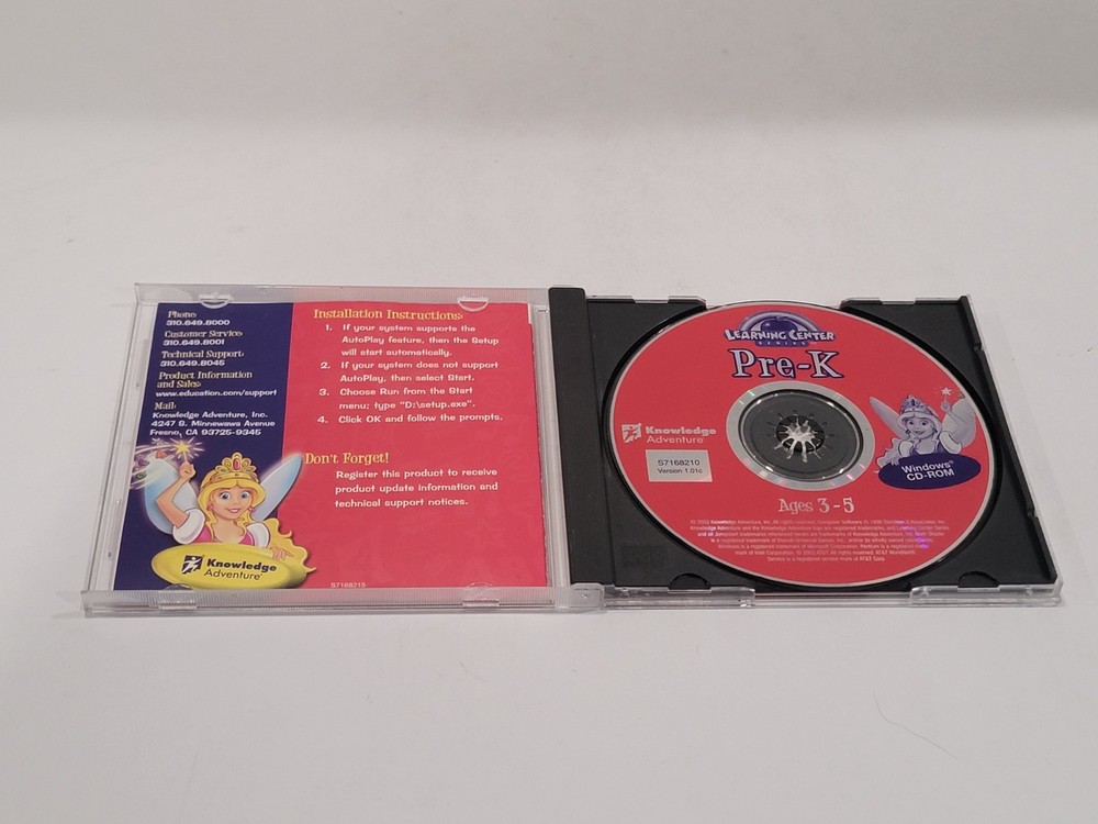 Learning Center Series: Pre-K PC CD-ROM - Ages 3-5, Learning, Reading, Math
