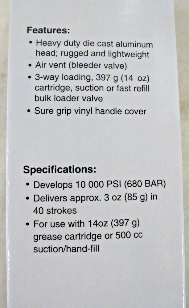 Case IH part# MC5401 grease gun