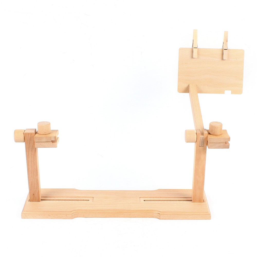Adjustable Wood Frame Embroidery Lap Stand Stitch Cross Rack Needlework Holder