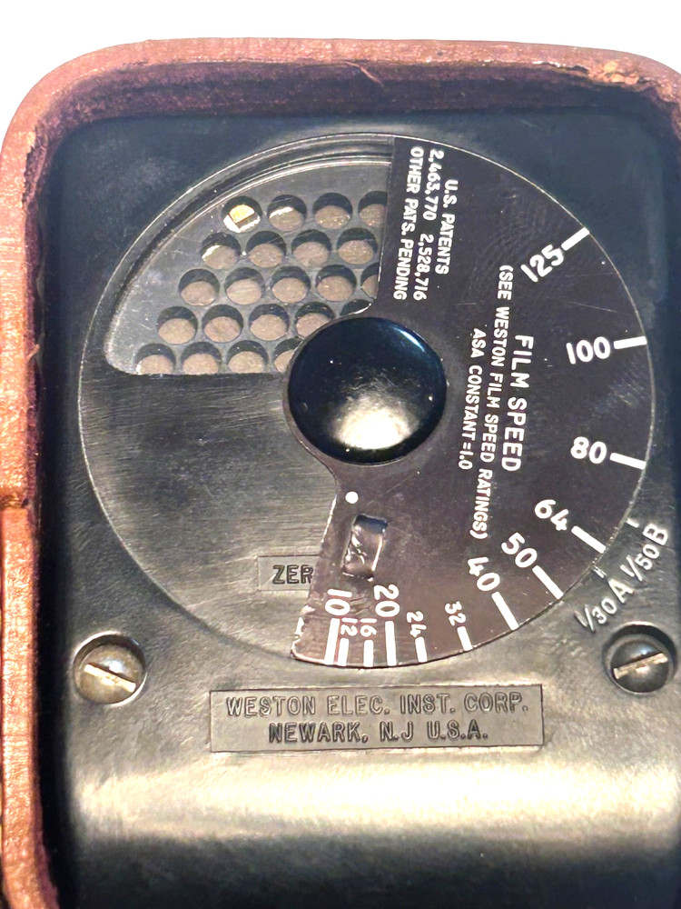 Vintage Weston Model 853 Vintage Light Exposure Meter Case Manual Tether