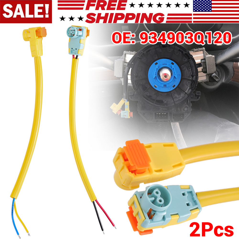 2Pcs For 2014-2018 Chevrolet Silverado Driver Airbag Clock spring Plug Connector