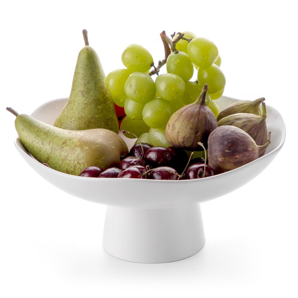 Ceramic Fruit Bowl for Kitchen Counter, Modern Fruit and Bread Basket Stand,1...