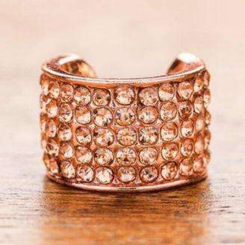 CharMED Stackable Personalize Stethoscope Bling Charm | Rose Gold