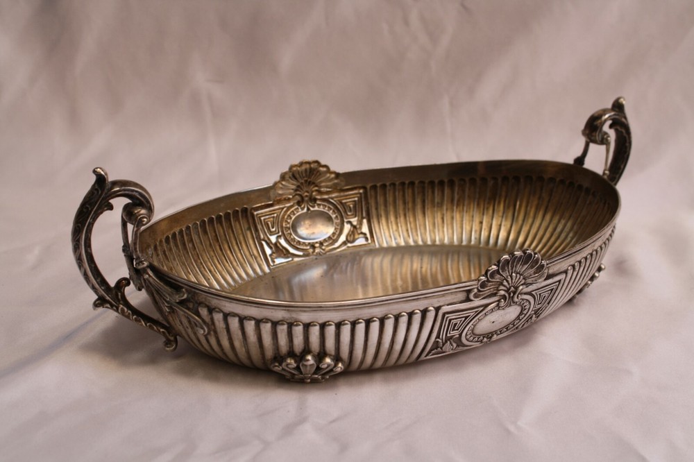 Magnificent 1900 German 800 Continental Silver Dish
